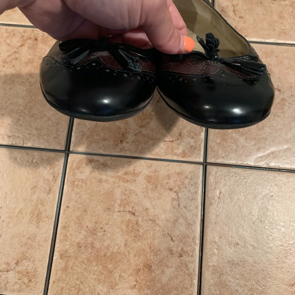 Talbots Wing Tip Leather Ballet Flats 10AA - Picture 11 of 12